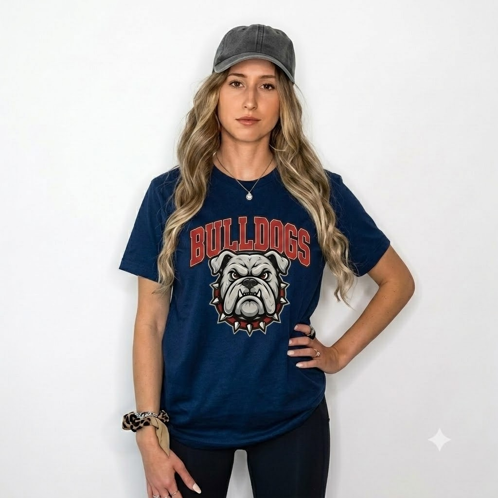 Angry Bulldog Graphic Print Streetwear Short Sleeve T-Shirt