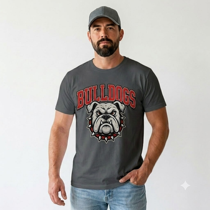 Angry Bulldog Graphic Print Streetwear Short Sleeve T-Shirt
