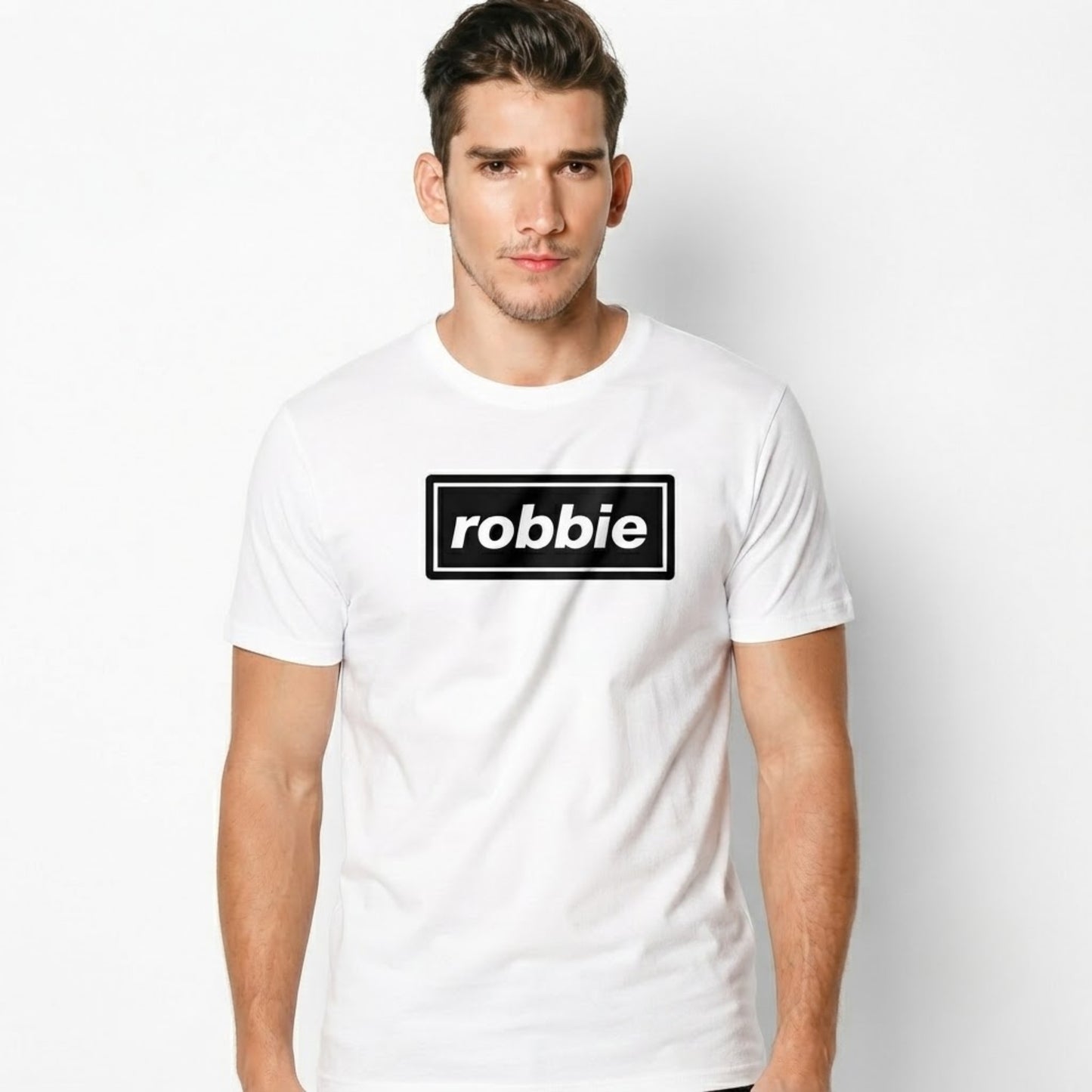 Robbie Minimalist Box Logo Men's Short Sleeve Tee