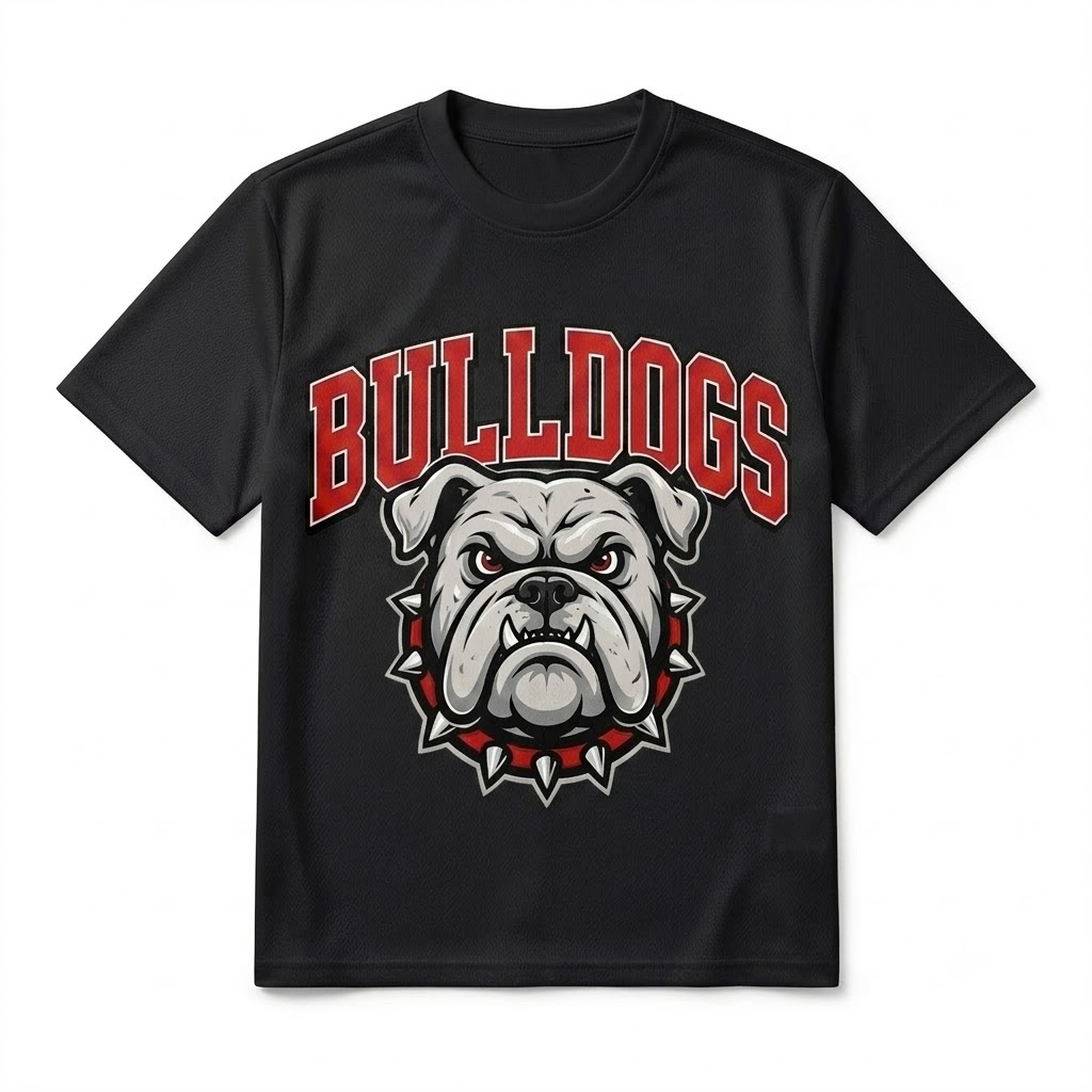 Angry Bulldog Graphic Print Streetwear Short Sleeve T-Shirt
