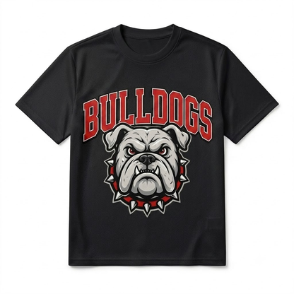 Angry Bulldog Graphic Print Streetwear Short Sleeve T-Shirt