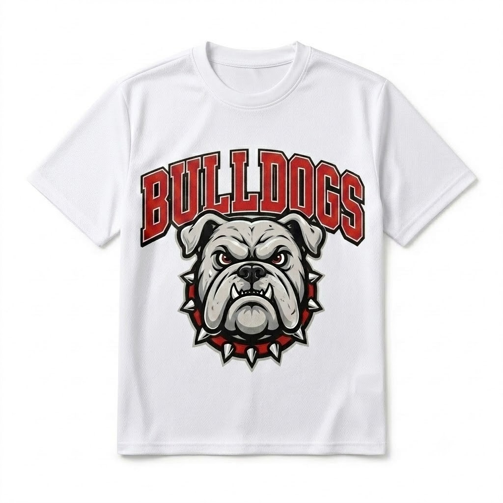Angry Bulldog Graphic Print Streetwear Short Sleeve T-Shirt