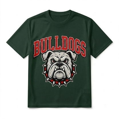 Angry Bulldog Graphic Print Streetwear Short Sleeve T-Shirt
