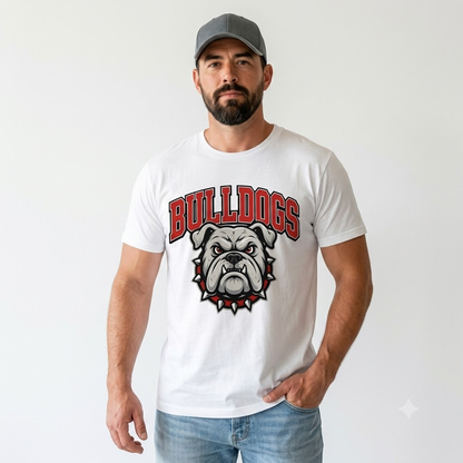Angry Bulldog Graphic Print Streetwear Short Sleeve T-Shirt