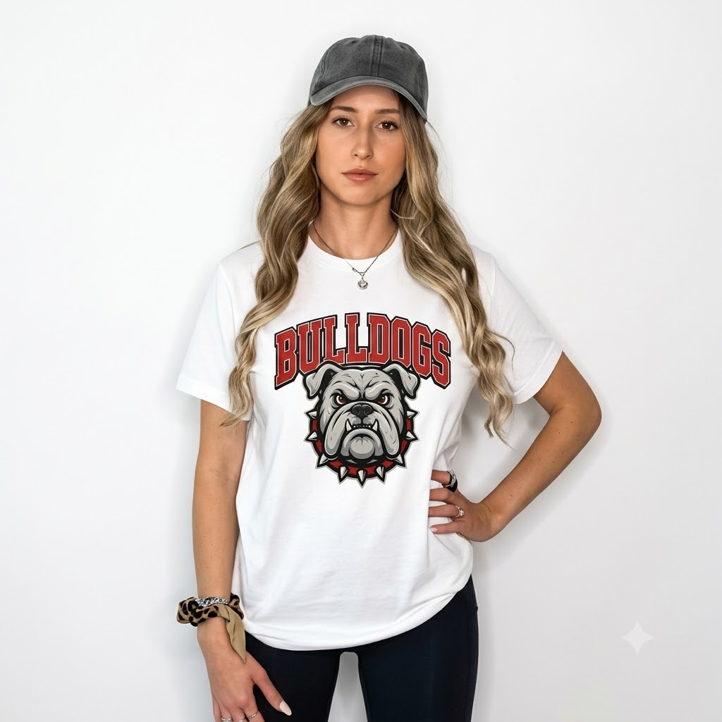 Angry Bulldog Graphic Print Streetwear Short Sleeve T-Shirt