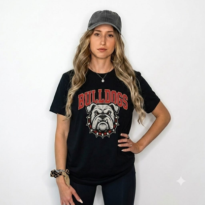 Angry Bulldog Graphic Print Streetwear Short Sleeve T-Shirt