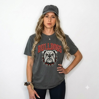 Angry Bulldog Graphic Print Streetwear Short Sleeve T-Shirt