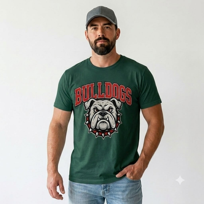 Angry Bulldog Graphic Print Streetwear Short Sleeve T-Shirt