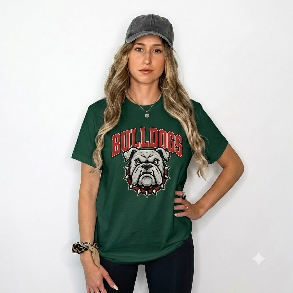 Angry Bulldog Graphic Print Streetwear Short Sleeve T-Shirt