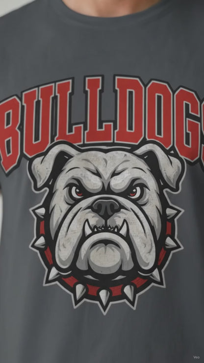 Angry Bulldog Graphic Print Streetwear Short Sleeve T-Shirt