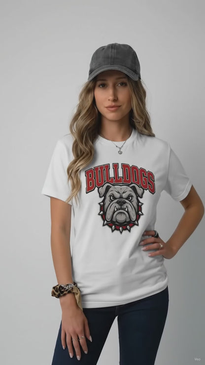 Angry Bulldog Graphic Print Streetwear Short Sleeve T-Shirt
