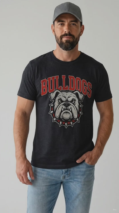 Angry Bulldog Graphic Print Streetwear Short Sleeve T-Shirt